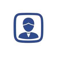 Icône de profil minimaliste bleu marine